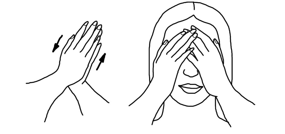 Palming - Μια δημοφιλής άσκηση για τη χαλάρωση των μυών των ματιών